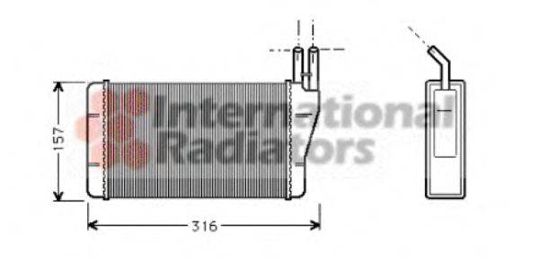 VAN WEZEL 37006008 Теплообмінник, опалення салону