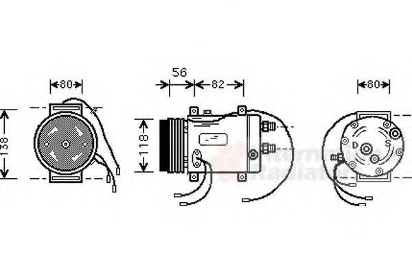 VAN WEZEL 0300K255 Компресор, кондиціонер