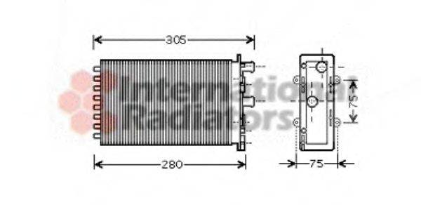 VAN WEZEL 58006239 Теплообмінник, опалення салону