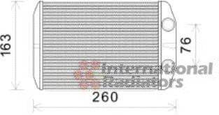 VAN WEZEL 17006395 Теплообмінник, опалення салону