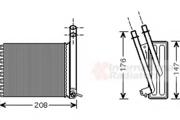 VAN WEZEL 09006243 Теплообмінник, опалення салону