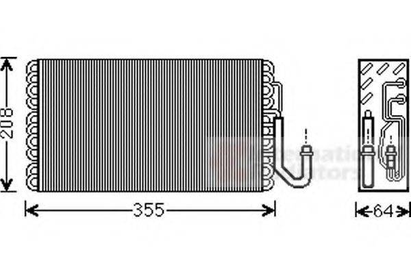 VAN WEZEL 3000V547 Випарник, кондиціонер