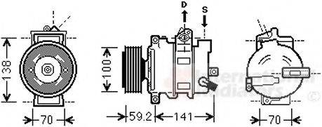 VAN WEZEL 0300K329 Компресор, кондиціонер