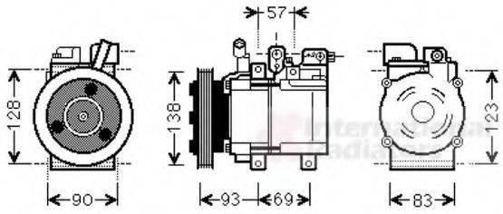 VAN WEZEL 8200K259 Компресор, кондиціонер