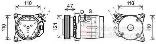 VAN WEZEL 0800K036 Компресор, кондиціонер