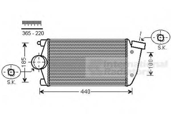 VAN WEZEL 74004071 Інтеркулер