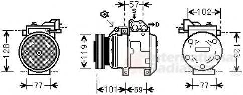 VAN WEZEL 8200K222 Компресор, кондиціонер