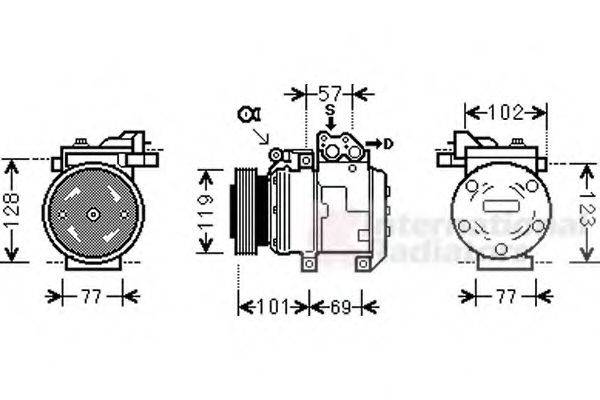 VAN WEZEL 8300K146 Компресор, кондиціонер