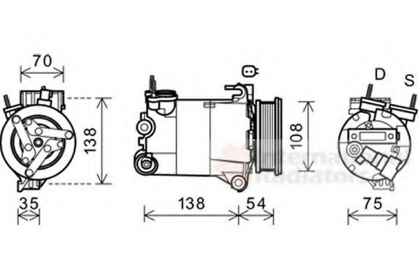 VAN WEZEL 1800K478 Компресор, кондиціонер