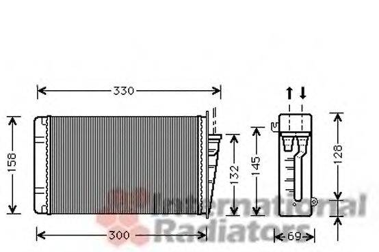 VAN WEZEL 01006015 Теплообмінник, опалення салону