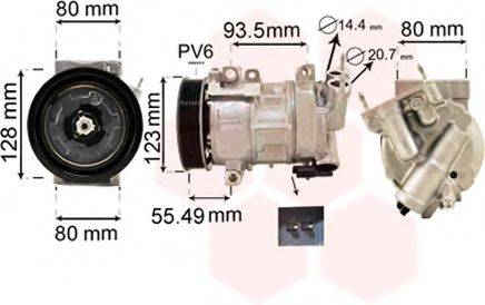 VAN WEZEL 4000K315 Компресор, кондиціонер