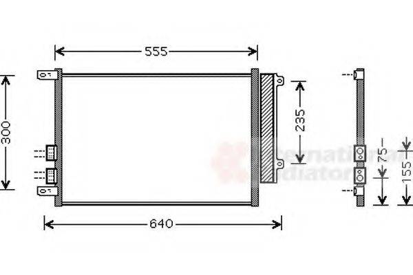 VAN WEZEL 01005088 Конденсатор, кондиціонер