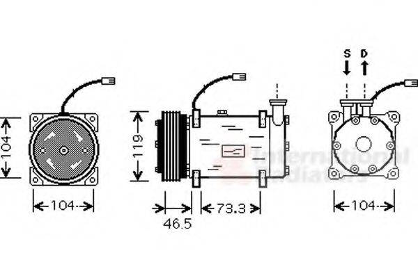 VAN WEZEL 0900K030 Компресор, кондиціонер