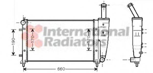 VAN WEZEL 17002290 Радіатор, охолодження двигуна