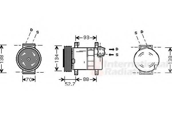 VAN WEZEL 1700K088 Компресор, кондиціонер