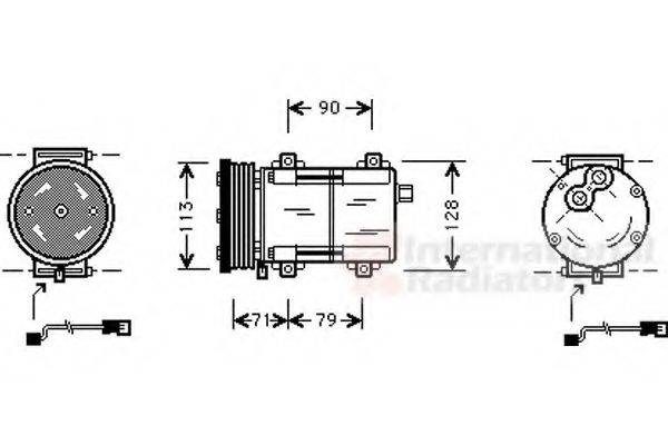 VAN WEZEL 1800K284 Компресор, кондиціонер