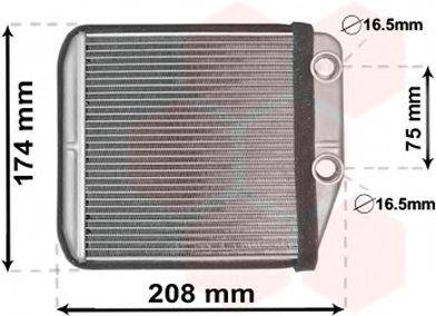 VAN WEZEL 17006416 Теплообмінник, опалення салону