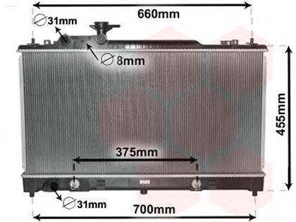 VAN WEZEL 27002223 Радіатор, охолодження двигуна