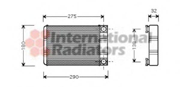 VAN WEZEL 30006312 Теплообмінник, опалення салону