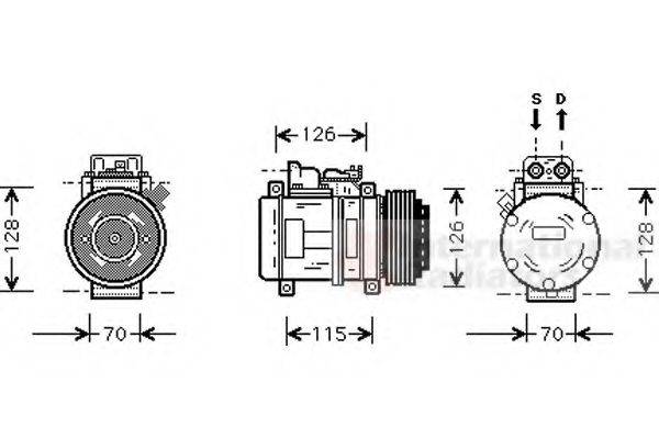 VAN WEZEL 3000K087 Компресор, кондиціонер