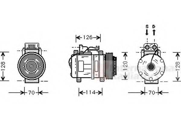 VAN WEZEL 3000K274 Компресор, кондиціонер