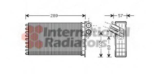 VAN WEZEL 40006226 Теплообмінник, опалення салону