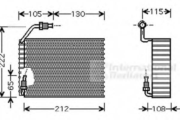 VAN WEZEL 4000V119 Випарник, кондиціонер