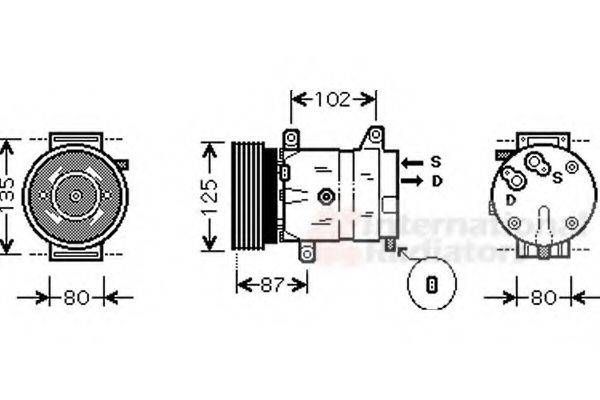 VAN WEZEL 4300K311 Компресор, кондиціонер