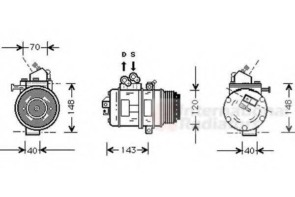 VAN WEZEL 5300K003 Компресор, кондиціонер