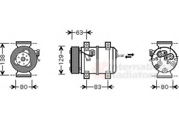 VAN WEZEL 5900K120 Компресор, кондиціонер