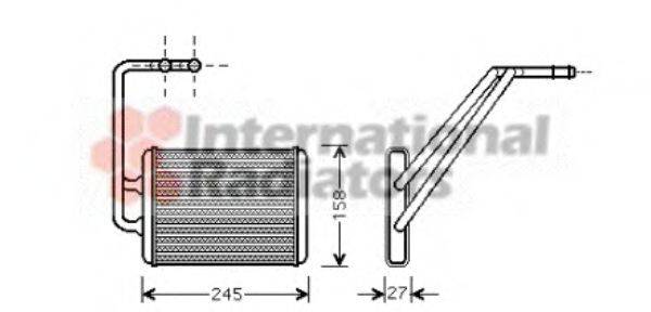 VAN WEZEL 82006121 Теплообмінник, опалення салону