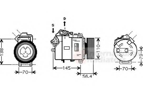 VAN WEZEL 0600K330 Компресор, кондиціонер