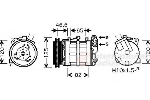 VAN WEZEL 1300K313 Компресор, кондиціонер