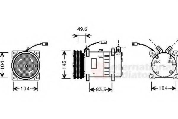 VAN WEZEL 1700K373 Компресор, кондиціонер