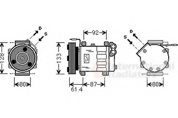 VAN WEZEL 4300K424 Компресор, кондиціонер