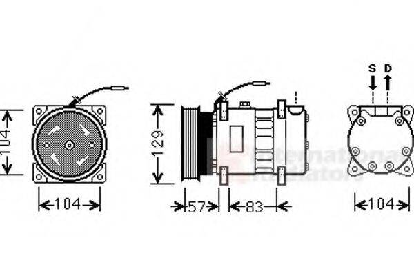 VAN WEZEL 4300K436 Компресор, кондиціонер