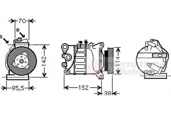 VAN WEZEL 5900K143 Компресор, кондиціонер