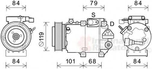 VAN WEZEL 8200K422 Компресор, кондиціонер