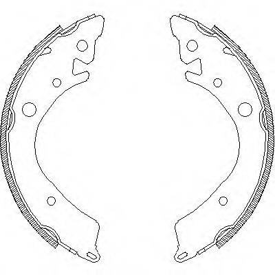 WOKING Z408400 Комплект гальмівних колодок