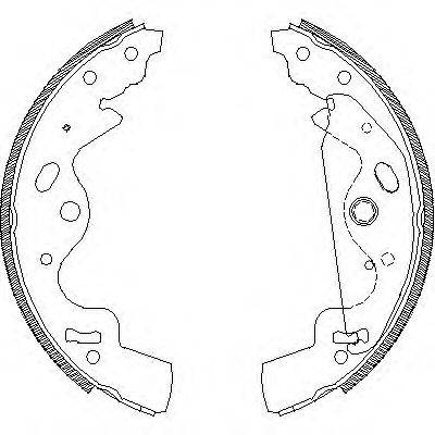 WOKING Z418100 Комплект гальмівних колодок