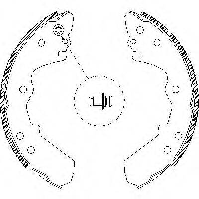 WOKING Z430800 Комплект гальмівних колодок