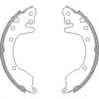 WOKING Z437600 Комплект гальмівних колодок