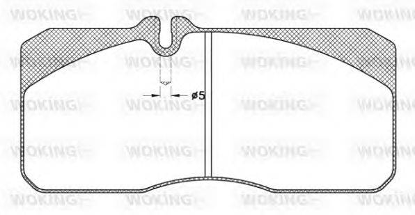 WOKING JSA378320 Комплект гальмівних колодок, дискове гальмо