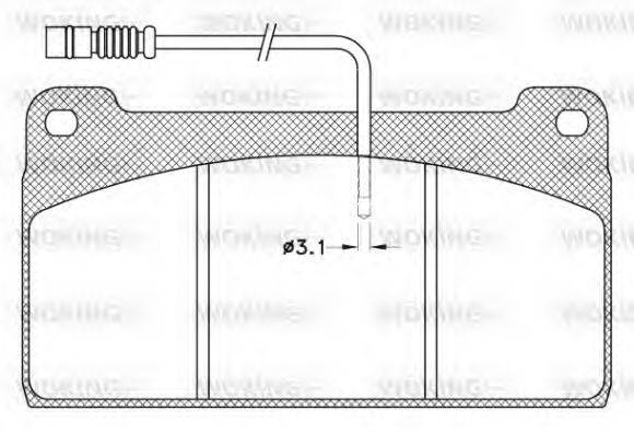 WOKING JSA923341 Комплект гальмівних колодок, дискове гальмо