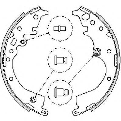 WOKING Z423900 Комплект гальмівних колодок