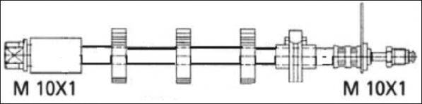 WOKING G190166 Гальмівний шланг