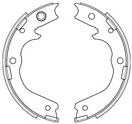 WOKING Z475600 Комплект гальмівних колодок, стоянкова гальмівна система