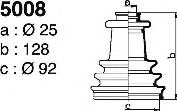 DEPA 5008 Комплект пильника, приводний вал