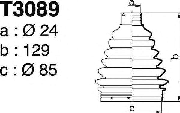 DEPA T3089 Комплект пильника, приводний вал