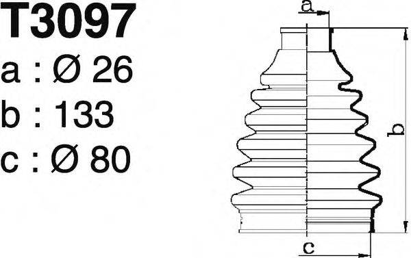 DEPA T3097 Комплект пильника, приводний вал